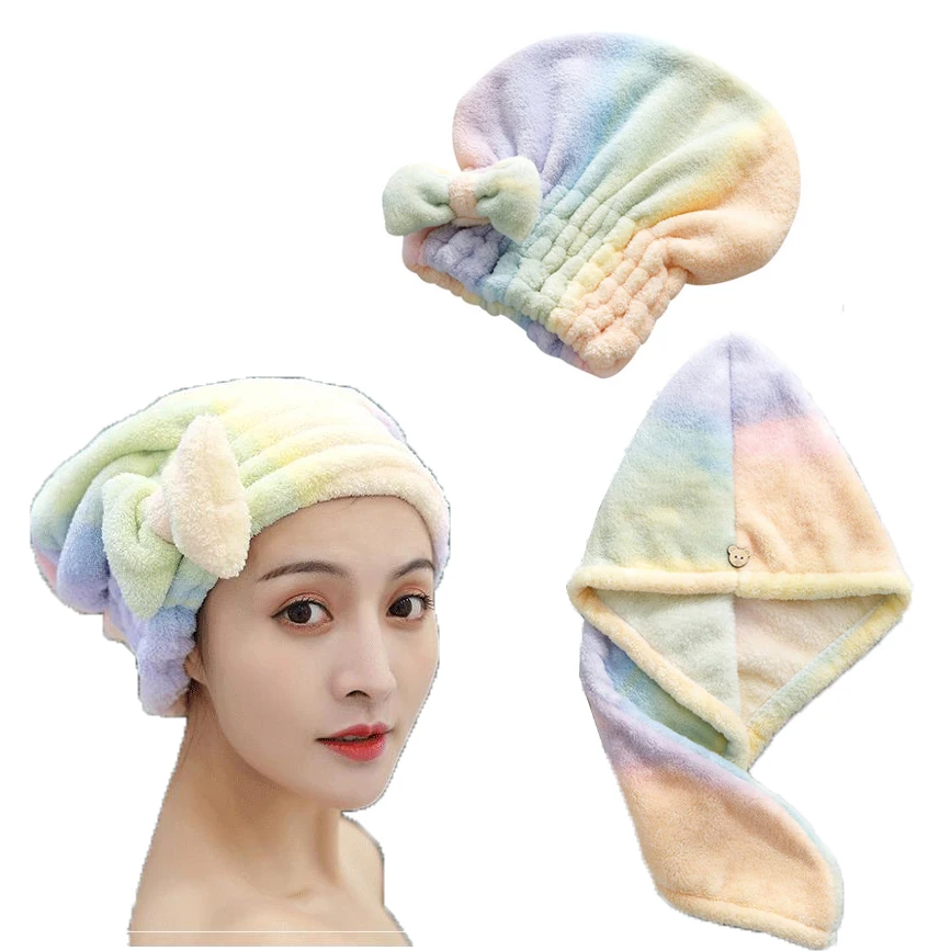 1 Pack Wet Hair Towel Wrap Microfiber Super Absorbent Quick Drying Head