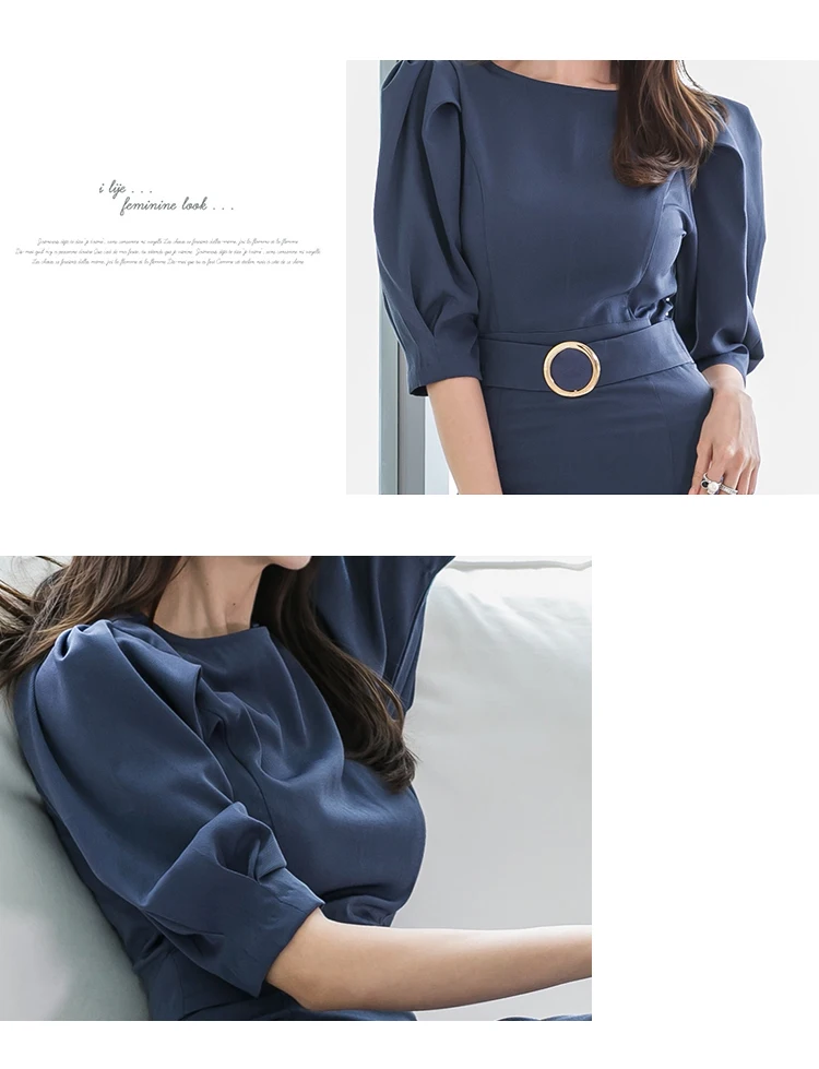 H Han Queen Autumn Women Sexy Split BodyCon Pencil Sheath Retro Formal Wedding Evening Party Special Occasion Dress