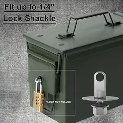 50 Cal Ammo Box Can Steel Secret Hidden Safe Lock Hardware Kit Army Military Ammunition Gun Safe Locking Set for Money Bullet