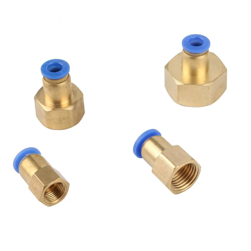 Straight Pneumatic Female Thread x Push-on Fittings Quick Adapter for Tube Hose 