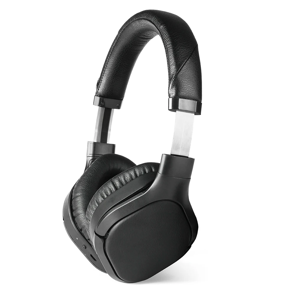 Active Noise Canceling Headphones Bluetooth 5.0 Wireless Headset with Microphone Adjustment Headband for iOS Android Smart Phone