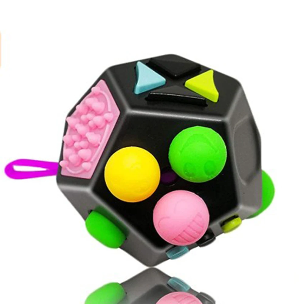 Mano para el autismo, TDAH alivio de la ansiedad en niños de 12 lados dados Anti-ansiedad estrés aliviar Anti-estrés Fidget Juguetes | Juguetes Fidget | Fidget Juguetes