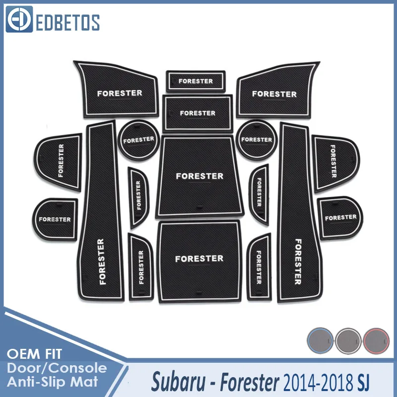 Forester 14-18 White Противоскользящий коврик для Subaru Forester SJ MK3 аксессуары ворота слот подставка анти-Грязная дверь паз коврик автомобиля - Название цвета: Forester 14-18 White