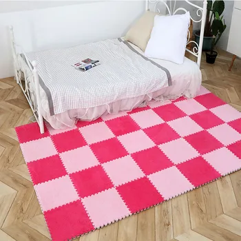 

10 Pcs/lot Plush Puzzles Baby Playmats Infant Carpet EVA Foam Kids Rug Baby Playing Mat Rug Puzzle Children's Mat 30cmx30cm