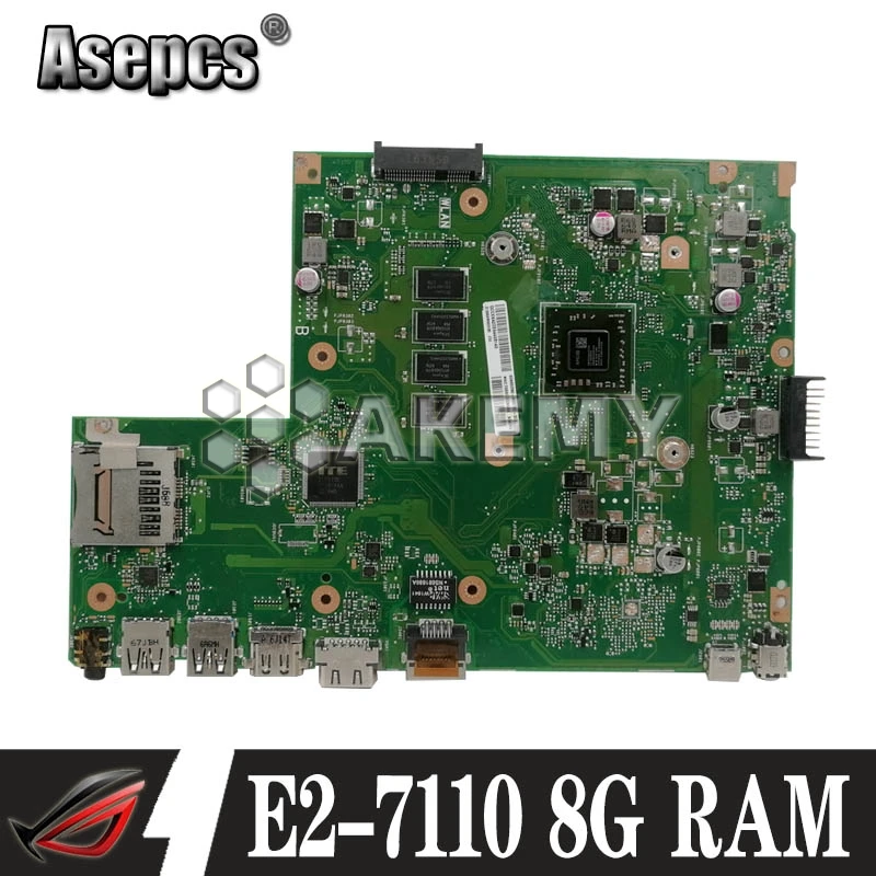 For Asus X540YA laptop motherboard integrated X540Y Main board REV 3.0 100% teste W/ 8G RAM E2-7110 | Компьютеры и офис