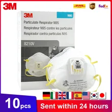 3M 8210 8210V 8210VCN KN95 Protective Masks Anti PM2.5 Structure Industrial Fog Enviroment KN95 N95 Mask With Valve
