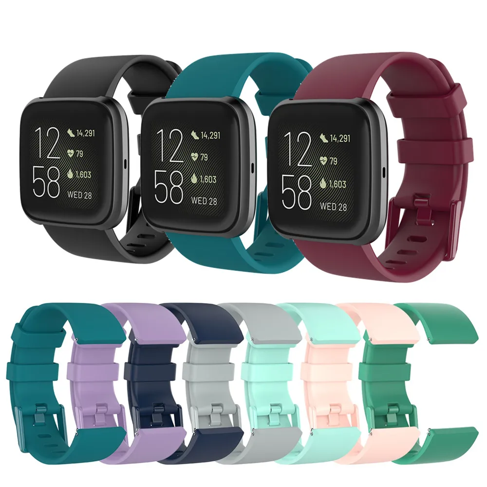 Смарт-часы ремешок для Fitbit Versa2 23 мм силиконовый ремешок для Fitbit Versa/Versa lite/Versa 2 браслет спортивные аксессуары