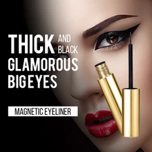 Magnet Eyelashes Waterproof And Long-Lasting Magnetic Eyeliner Quick-Drying Anti-Sweat Big Eye Makeup Liquid Eyeliner Metal Tool