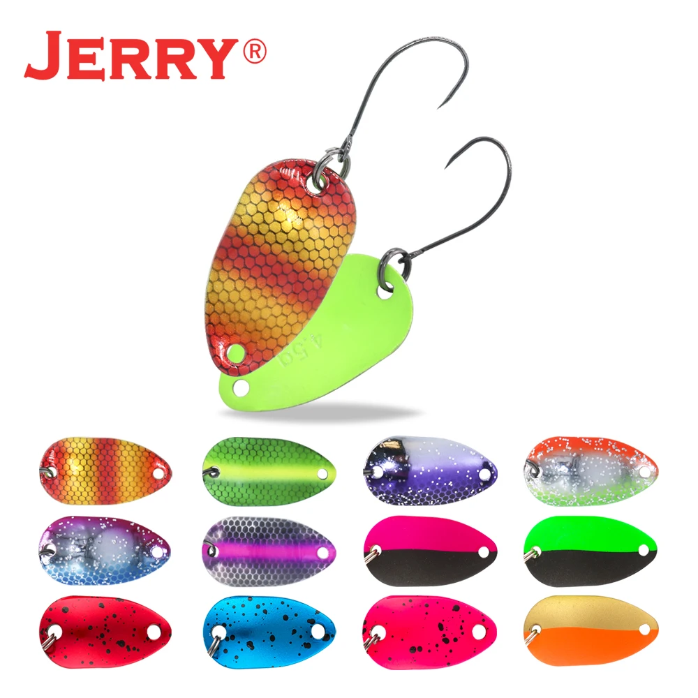 Jerry pesca 2g 3.5g 4.5g multiple colours micro fishing spoons trout
