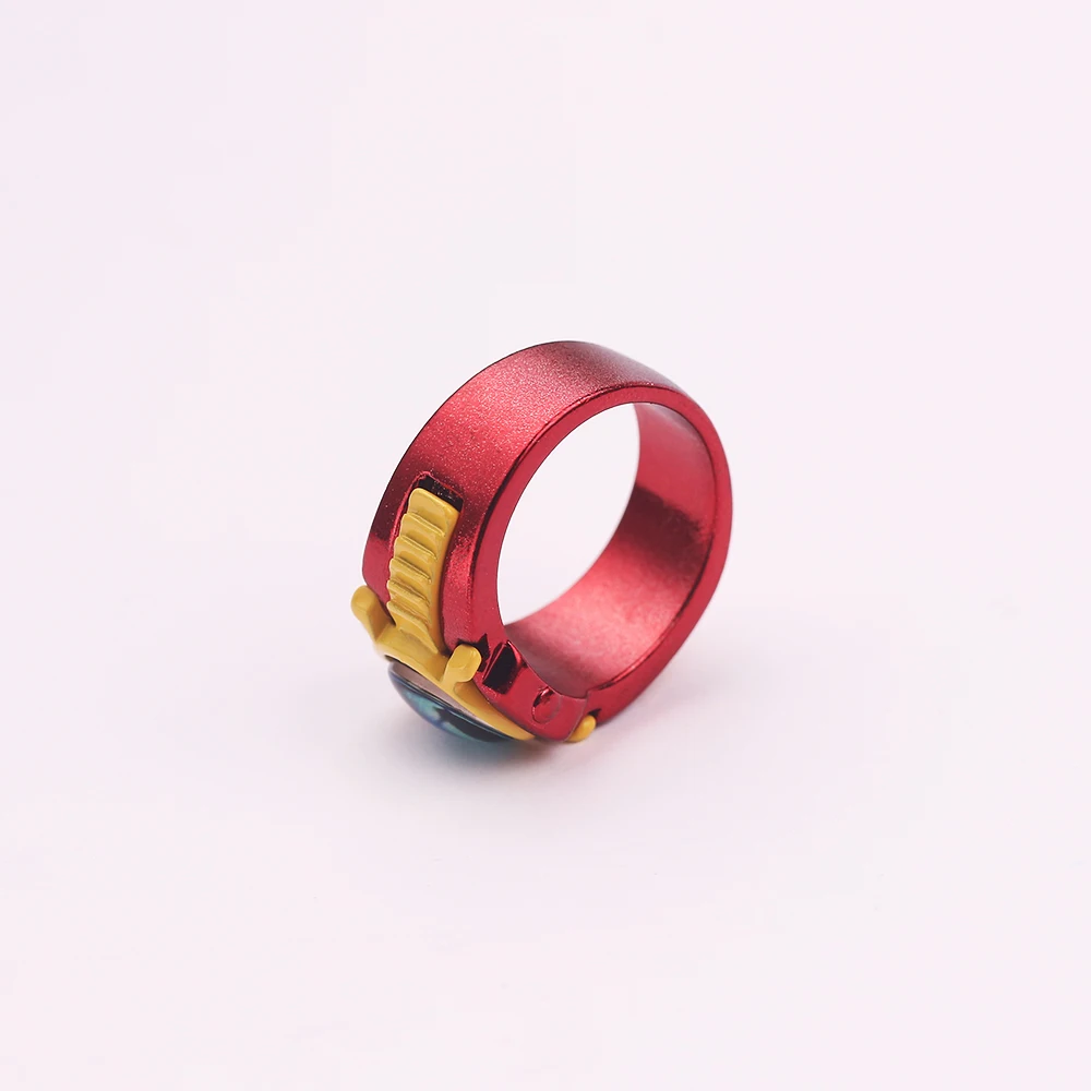 Фильм Marvel кольца двойной цвет покрытием сплава ювелирные изделия светящиеся Железный человек сердце Мощность кольцо для унисекс