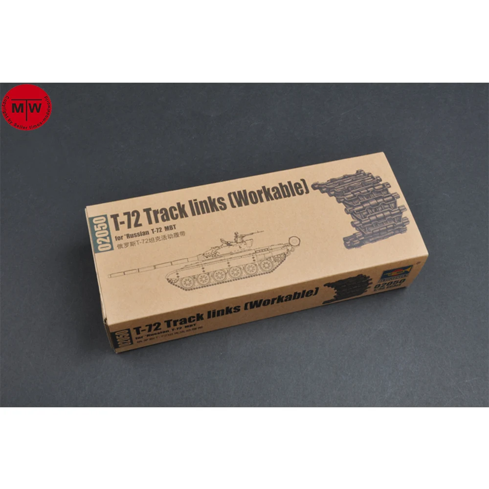

Trumpeter 02050 1/35 Scale T-72 Track Links (Workable) for Russian T-72 MBT Tank Assembly Model
