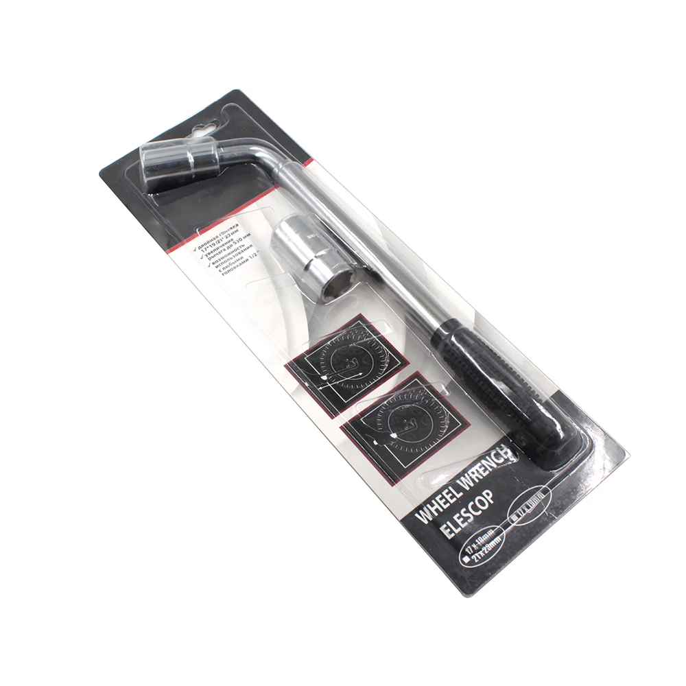 Ashata Clé pliable en croix pour pneus, écrous de roue, 4 voies