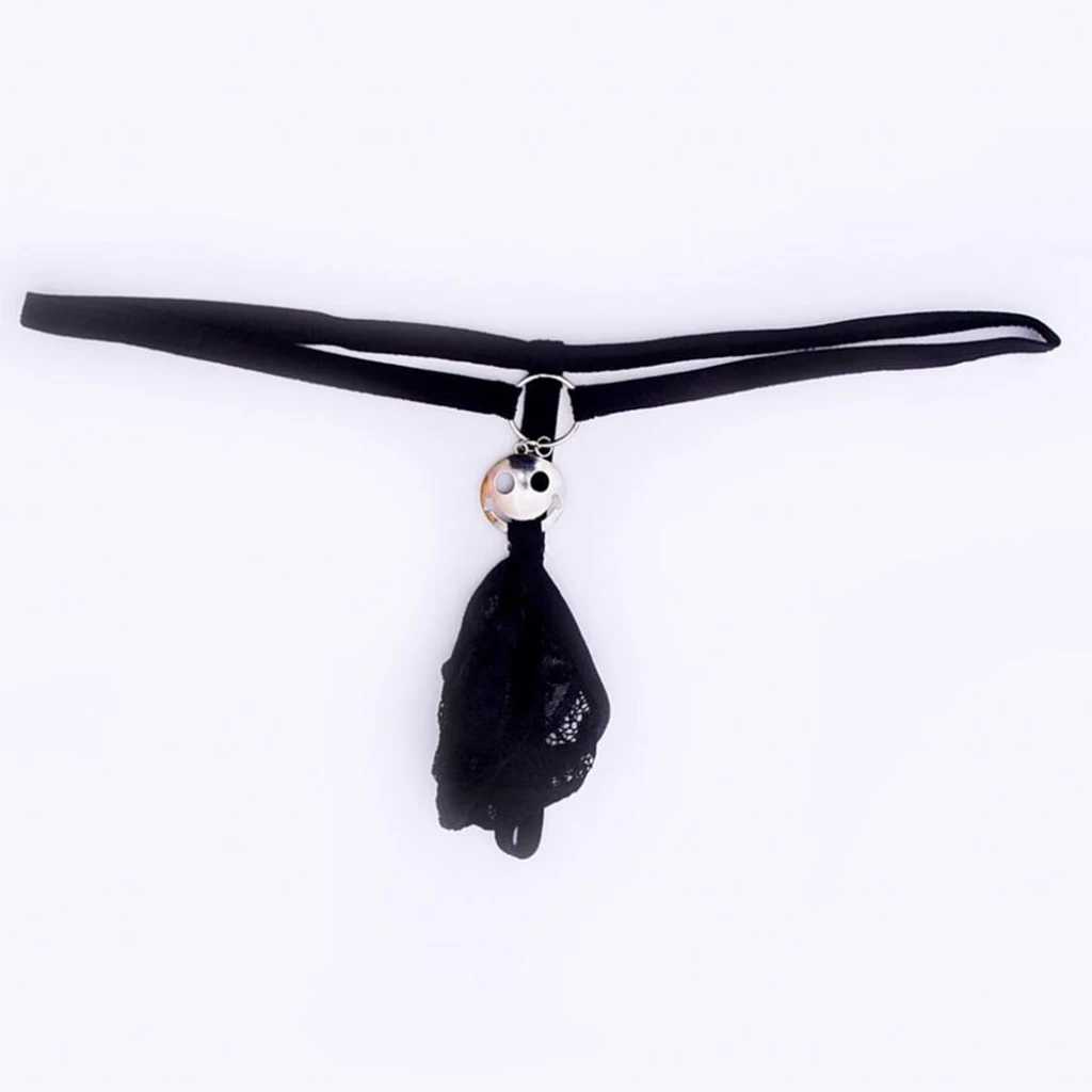 Mens Sexy Lace Mini Pouch G-string Briefs Underwear Low-rise G-String Backless Bulge Pouch Briefs T-back Thong Underpants