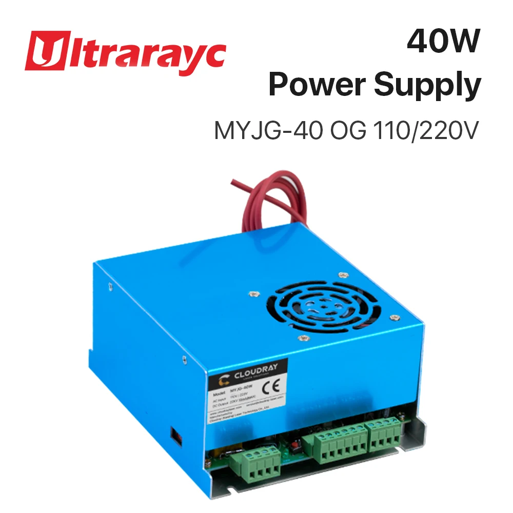 Ultrarayc 40 Вт CO2 лазерный Питание MYJG 40WT 110V/220V для лазерной трубки гравированная