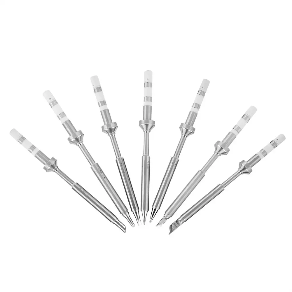 TS100 Soldering Iron Tip TS-I 7 Types Mini Electric Soldering Iron Tip Made of Stainless Steel for Electronic Production and Electric Maintenance