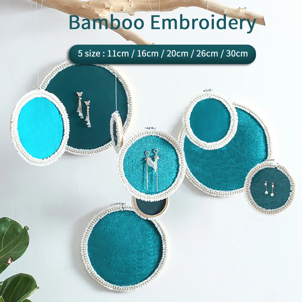 Жемчужная пряжа диск бамбуковая вышивка стрейч бижутерия витрина настенная