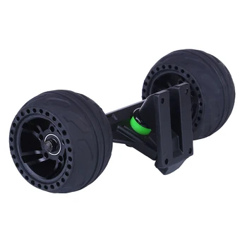 

105LMH All Terrain Rubber Wheel With Kingpins Truck Accessories For Skateboard Outdoor Fun - Black/Red