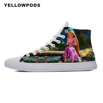 

Casual Shoes Men's White Handiness Fairy Tale Cartoon Movie For Tangled Comfort Walking Shoes Lace Up Men Fashion Footwear Man