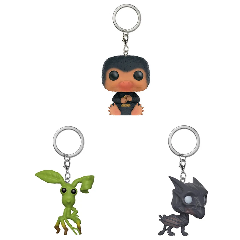 Pocket Keychain Niffler Pickett Thestral Crimes of Grindelwald Collection Model Doll Figure Toy Christmas Birthday Gift with box | Игрушки и