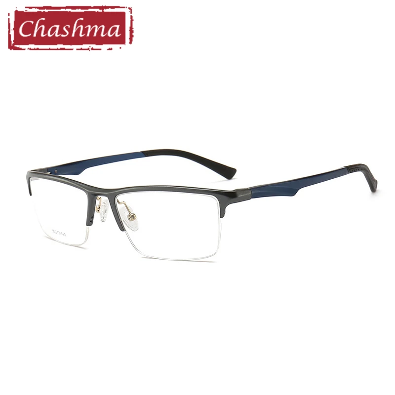 Чашма очки по рецепту мужские lunette de vue homme lentes opticos para hombre спортивные полуоправы - Цвет оправы: Gray