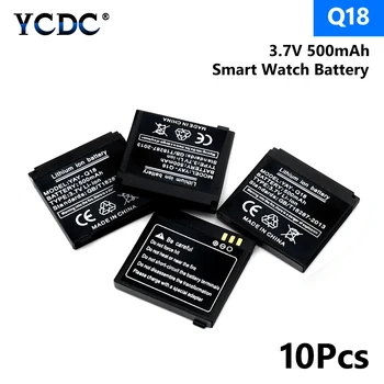 

1-10PCS/Lot rechargeable Li-ion Polymer Battery 3.7V 500MAH Smart Watch Battery Replacement Battery only For Smart Watch Q18