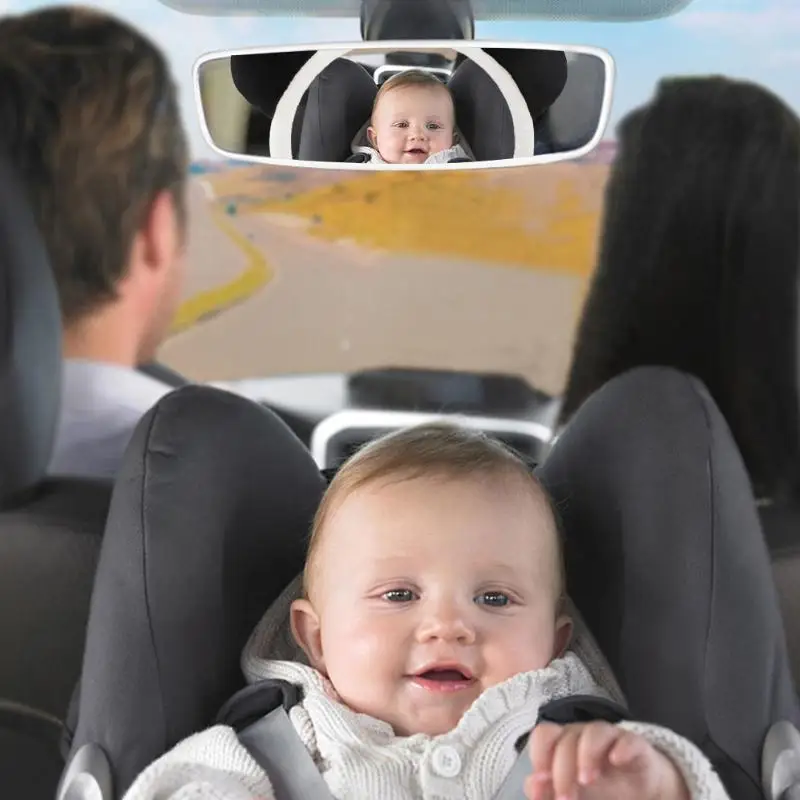 Милое автомобильное регулируемое детское зеркало заднего вида с мультяшной пандой, товары для безопасности для младенцев, Задние Зеркала, подголовник, автомобильные аксессуары
