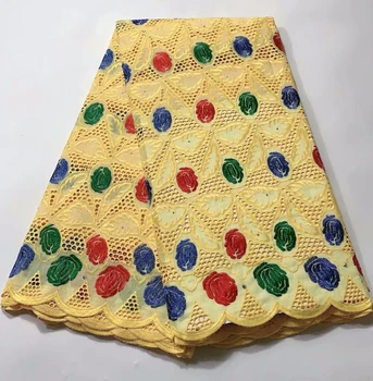 

Hot Sale African Cotton Swiss Voile Lace Fabric High Quality With Stones Swiss Voile Lace In Switzerland African Lace Fabric