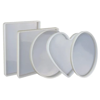 

Large Resin Silicone Molds Shiny Epoxy Resin Molds Including Round, Square, Rectangle, Heart, Oval Shape Casting Molds, Diy Sili