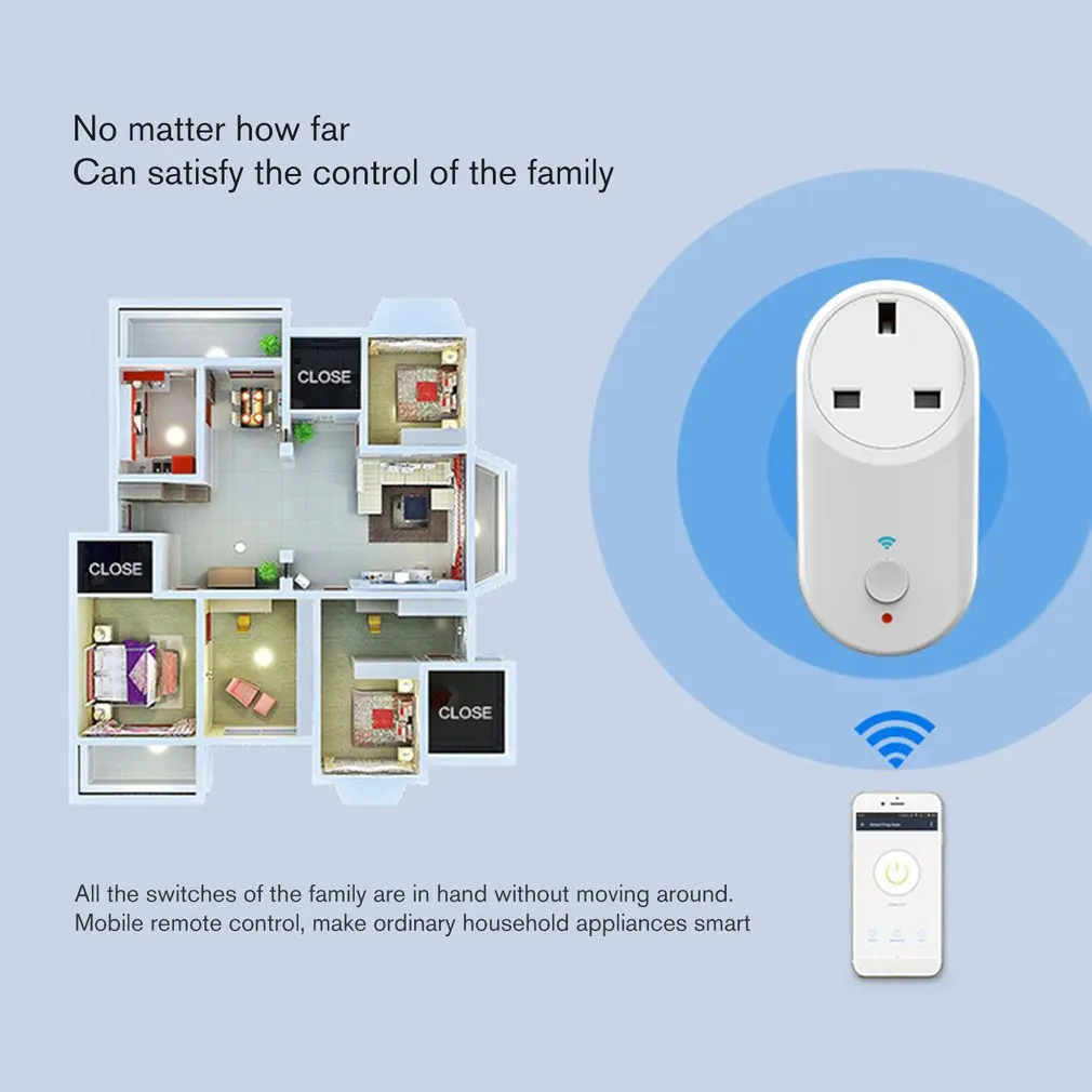 Wi-Fi Разъем синхронизации беспроводной штекер смарт-контроль розетки порты переходник с дистанционным управлением мощность полосы