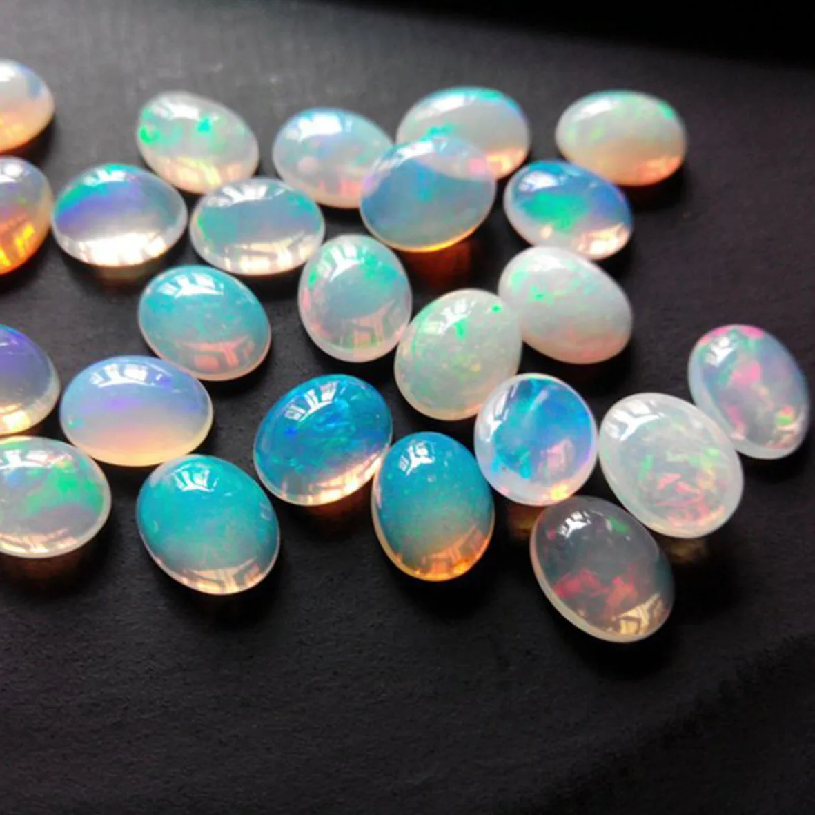 Natural Ethiopian Opal AAA Quality Loose Gemstone 6*8mm Cabochon Oval 3 Pieces loose gemstones