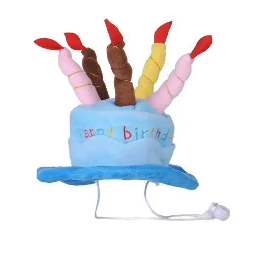 Шляпка для питомца собаки кошки на день рождения с фольгированным воздушным шаром кошка следы воздушный шар с днем рождения баннер шляпа День рождения набор украшения для вечерние - Цвет: blue