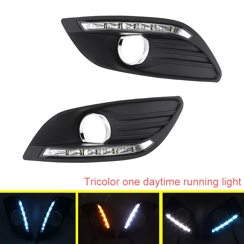 White Light High Brightness Waterproof Two Three Compartments Special Daylight Sunlight for 09-14 Daytime Running Lights