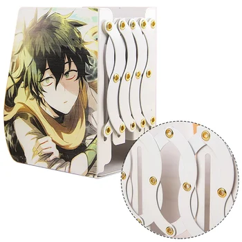 

Anime My Hero Academia Metal Adjustable Bookshelf Bookends Hollow Decorative Book Ends Holder Stand Books Organizer Stationery