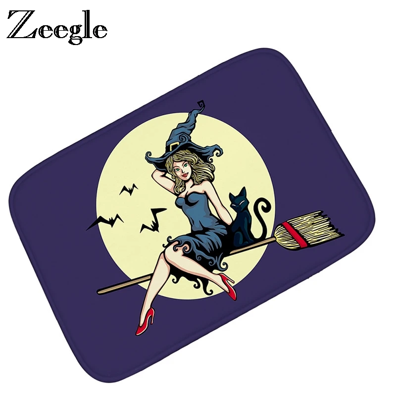 Zeegle креативный коврик, напольный коврик, Противоскользящий коврик в прихожую, домашняя дверь, входной коврик, фланелевый смешной принт, коврик для двери и коврик, Впитывающий Коврик