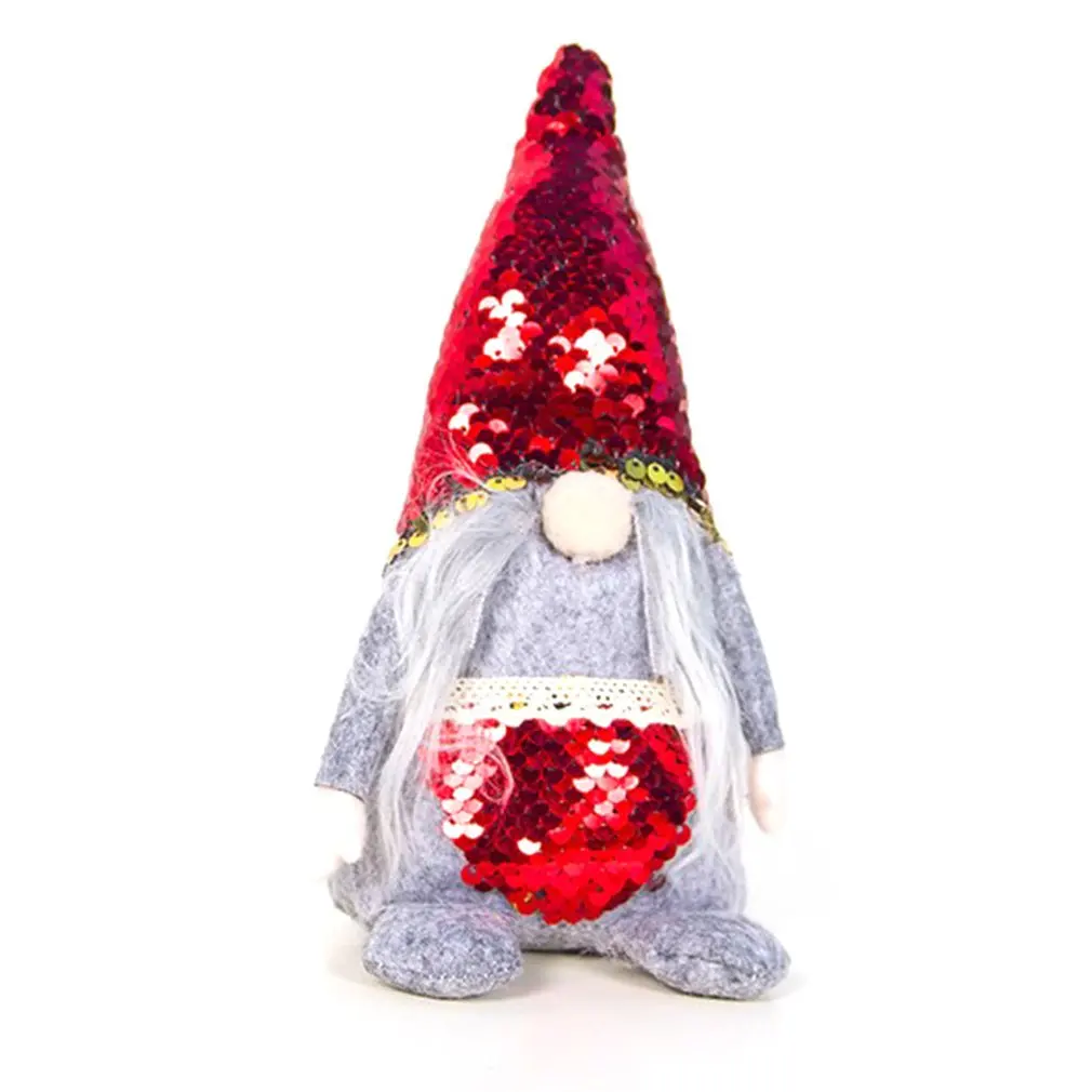 

Fabric Sequin Christmas Faceless Old Man Doll Christmas Doll Decoration Cute Small Christmas Faceless Doll