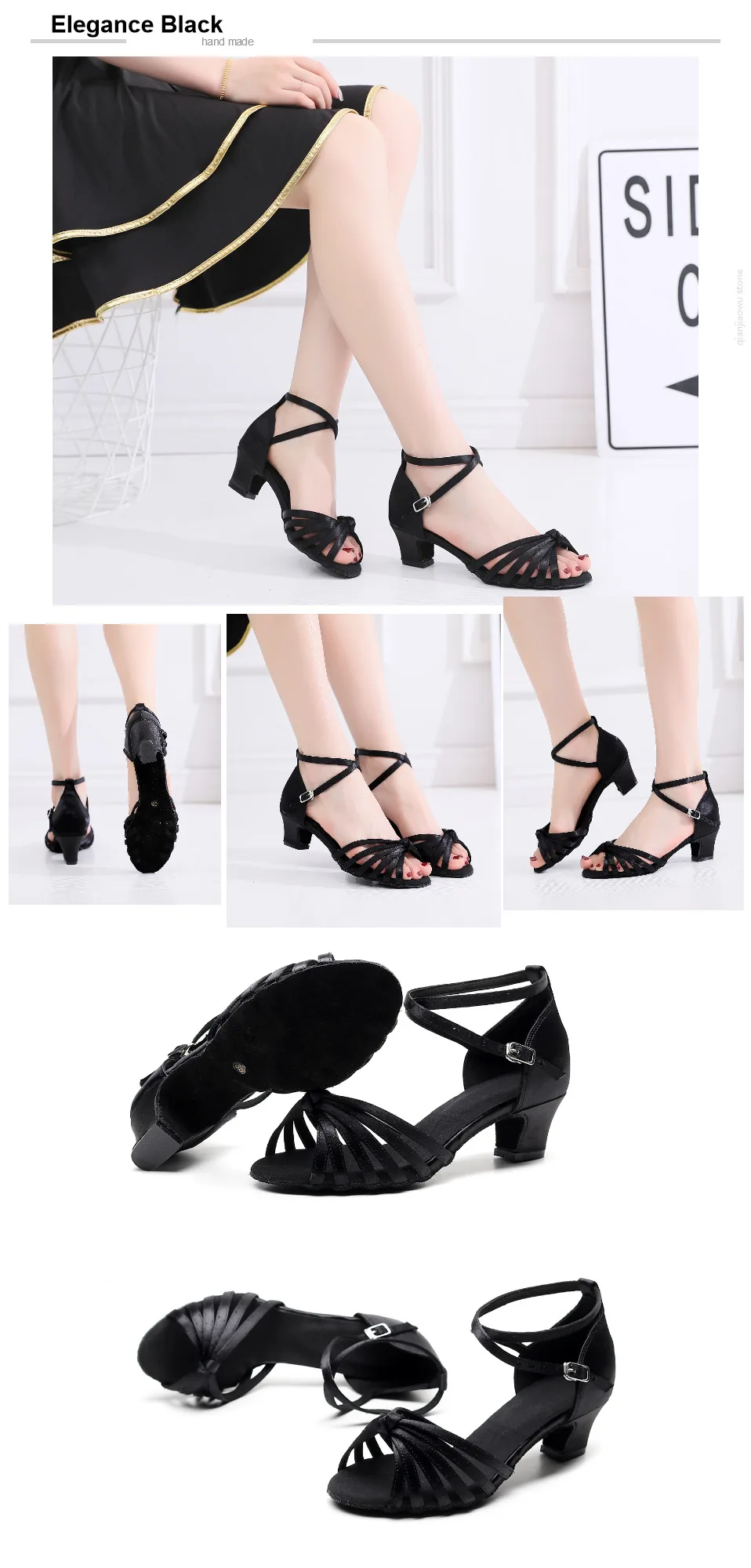 Geottin сальса бальные размера плюс Zapatos De Mujer Baile Latino сексуальные женские сандалии на каблуке