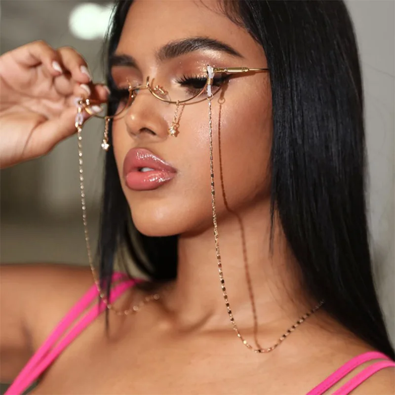 Fashion Lanyard Sunglasses Bead Mask Chains For Women Pearl Crystal Punk Eyeglasses Chains New Fashion Jewelry
