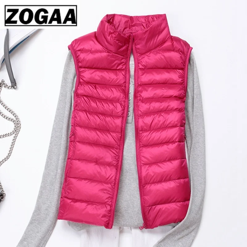 ZOGAA 2020 Winter Women's Down Parka Vests Female Sleeveless Vest Jacket Warm Jacket Plus Size Women Sleeveless Slim Parkas 4XL