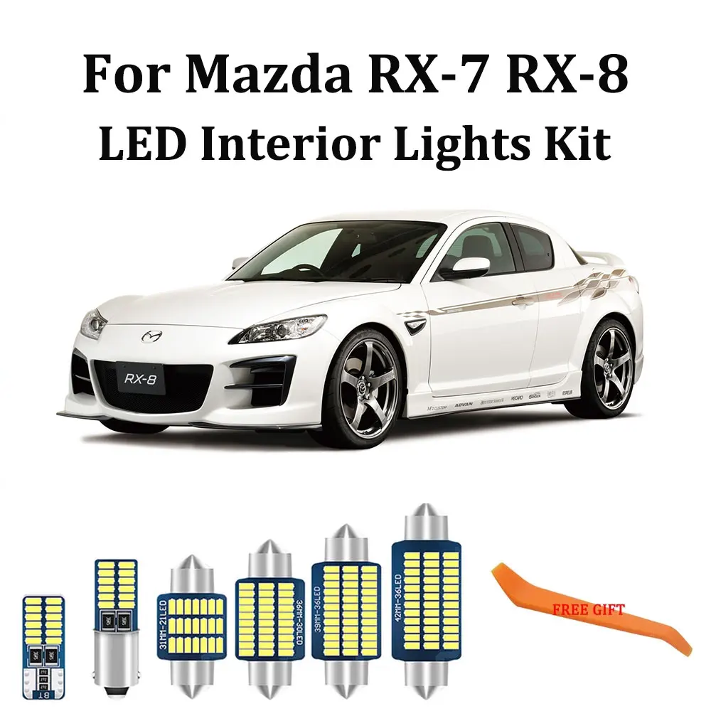12 шт. белые светодиодные с Canbus огни для салона автомобиля Kit Mazda RX 8 RX8 2004 2010 2011 карты