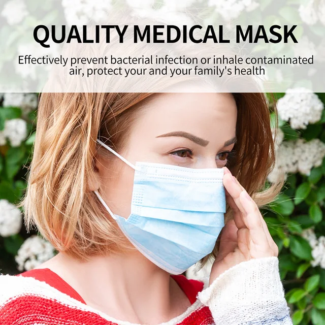 US $9.96  Spot Disposable Masks Antivirus Bacteria Mask Dust Air Filter Cotton Tape 3 Layers PM2.5 Filter Mas