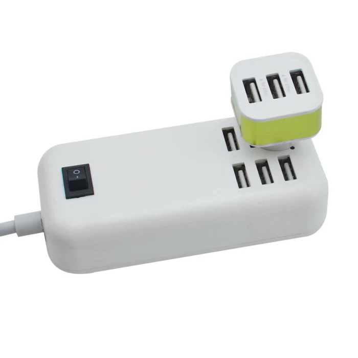 7-Порты и разъёмы USB 2,0 концентратор с высокими Скорость адаптер On/Off переключатель для портативных ПК Офис FKU66