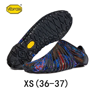 Vibram FUROSHIKI/прогулочная Спортивная эластичная Тканевая обувь для женщин; супер-светильник; складывающиеся женские кроссовки с пятью пальцами для бега - Цвет: 17UAC11-XS