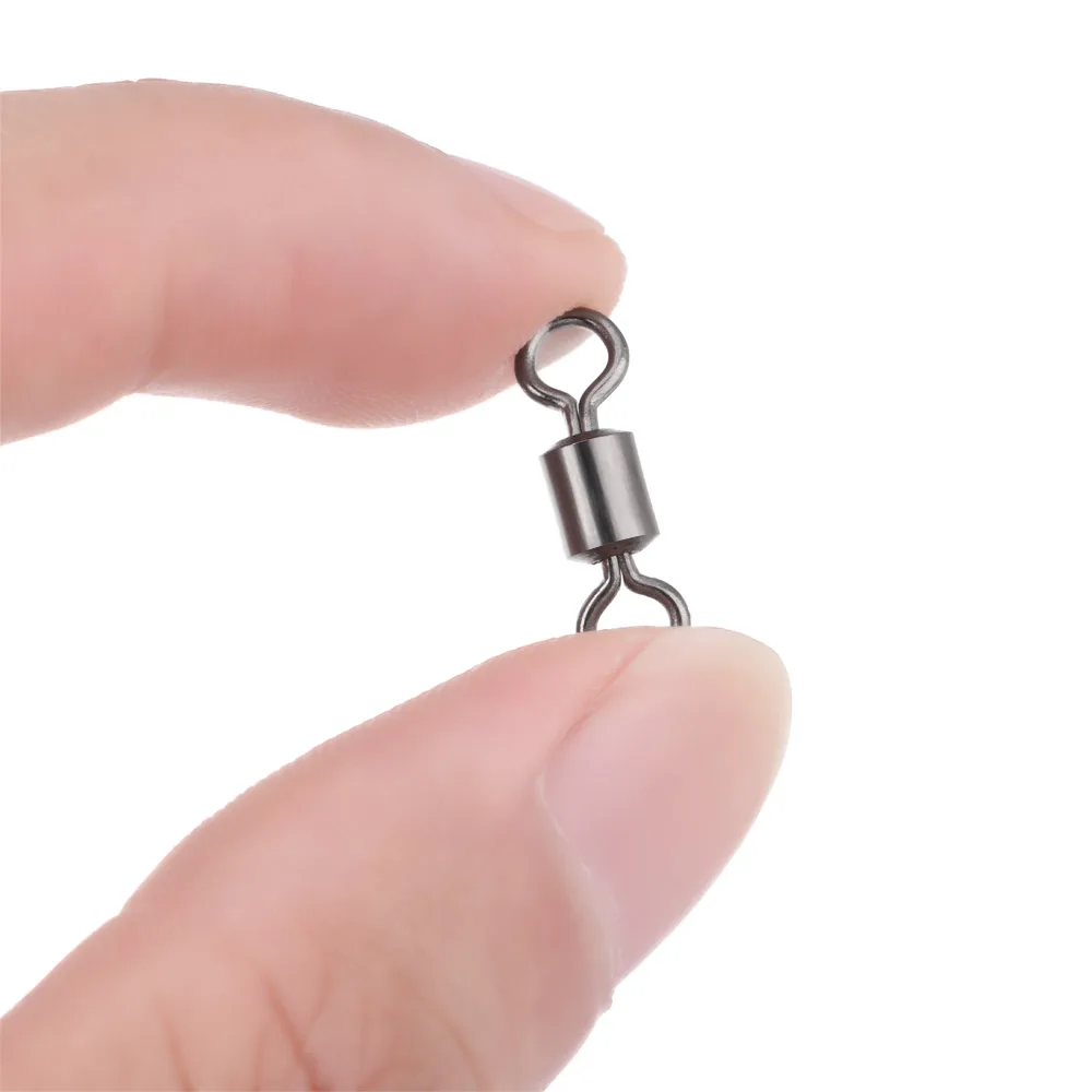 Fishing Swivels Bearing Solid Rings Rolling Connector Plastic Rubber Durable High Strength Fishing Tackle 100Pcs/Lot fishing swivels fishing tools fishing tool fishing accessories fishing tackle