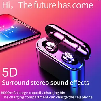 

Bluetooth 5.0 in-ear 2200mAh Charging Box Wireless in-ear Stereo Sports Waterproof Earbuds Headsets With Microphon IPX7
