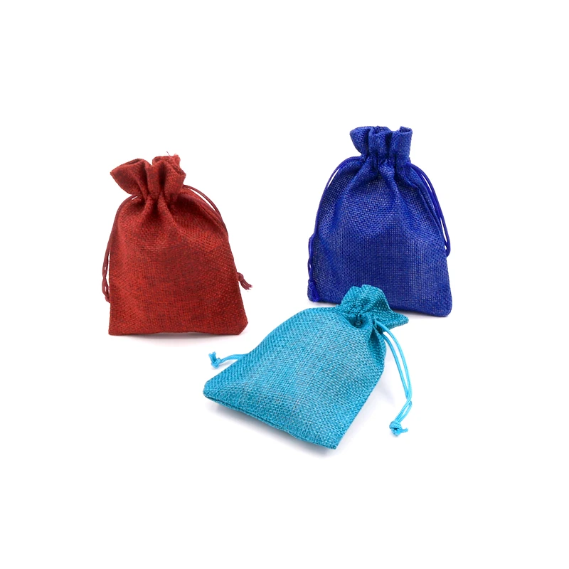 Black Jute Drawstring Bag Jewelry Packaging &amp Display Christmas Gift Boxes Packing Pouches 7x9cm 60pcs Candy Sachets | Украшения и
