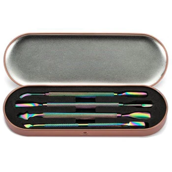 

Dual-Ended Chameleon Nail Cuticle Pusher Dead-Skin Remover Rainbow Stainless Steel Nail Art Tool