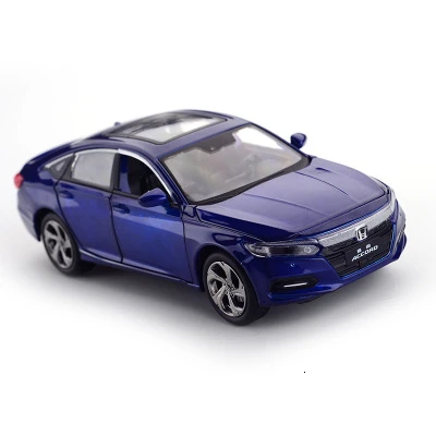 Аксессуары для украшения автомобиля, 1:32, Accord, роскошный сплав, литье, модель автомобиля, украшение, интерьер автомобиля, нарядный костюм для детей, подарки - Название цвета: Blue no box