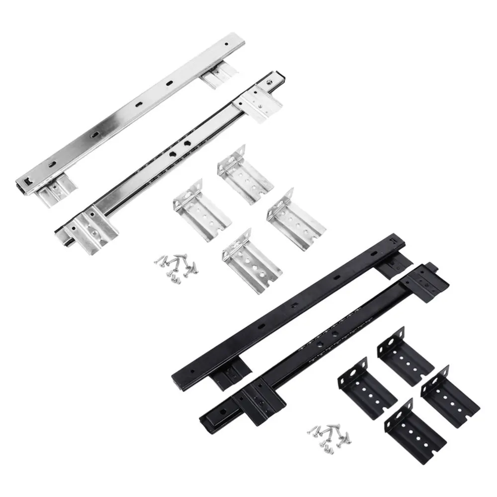 

2 Sets Ball Bearing Useful Drawer Rail Keyboard Track for Drawer