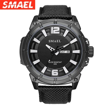 

SMAEL Mens Watches Top Luxury Brand Waterproof Sport Big Dial Wrist Watch Chronograph Quartz Military Relogio Masculino xfcs