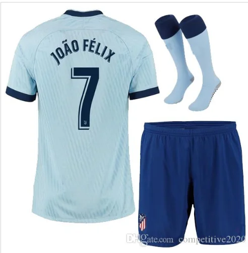adults KIT 19/20 Atletico Madrides soccer jersey GRIEZMANN KOKE M.LLORENTE LEMAR JOAO FELIX CORREA Atletico Madrides jersey - Цвет: shirt